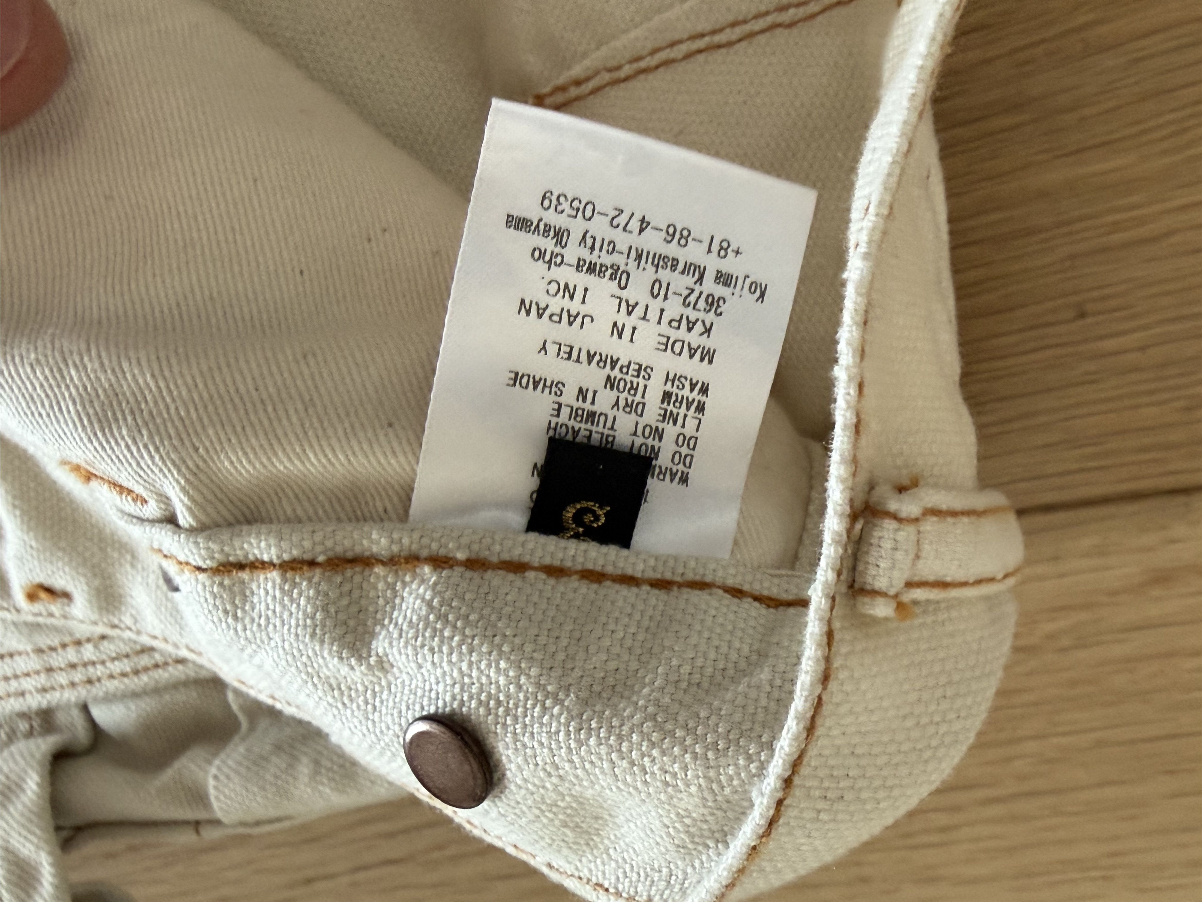 Kapital Kapital "WINDAY" Ecru Canvas Denim Painter Pant Size US 31 - 5 Thumbnail