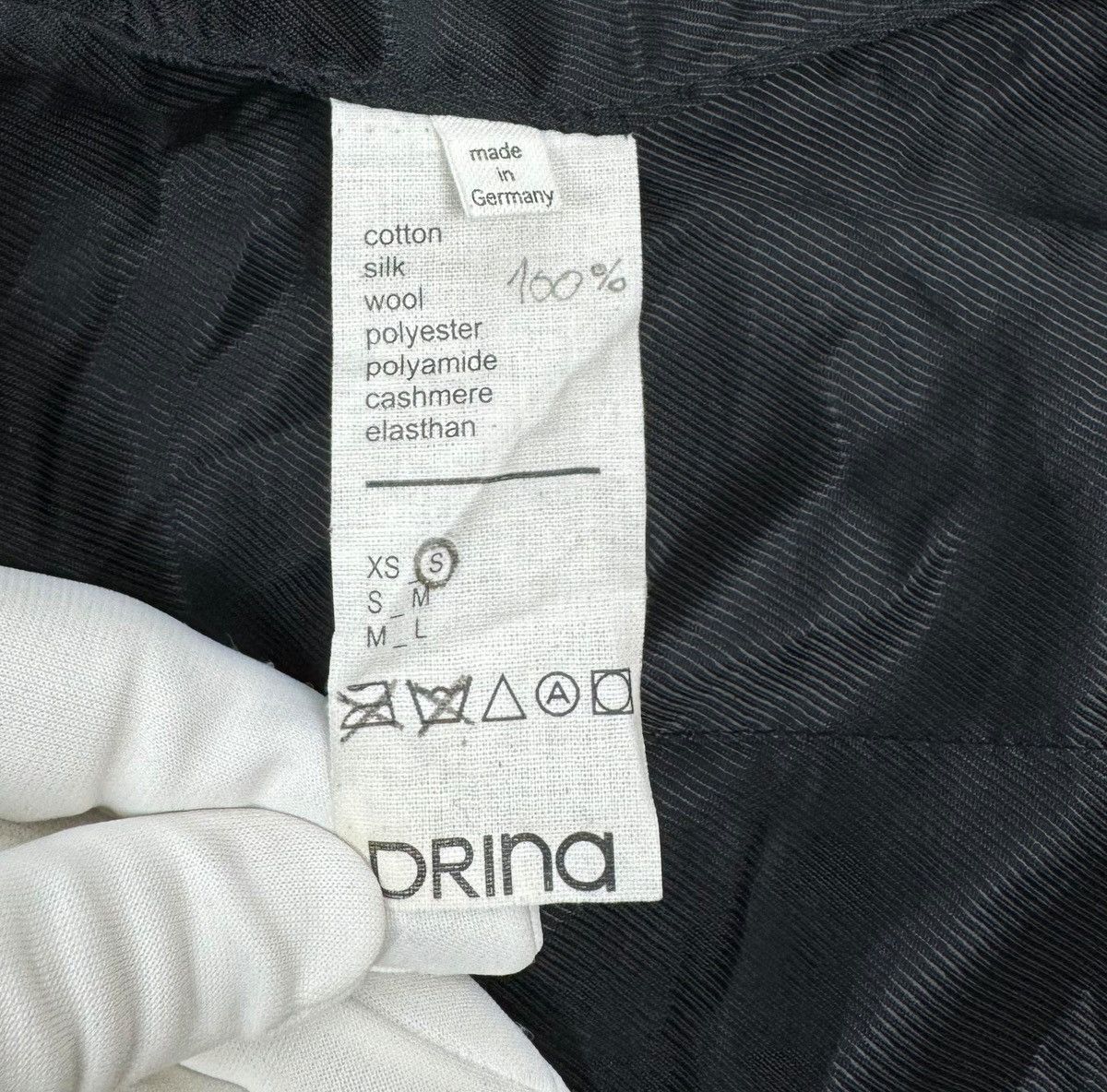 Designer Drina Marya Wool Jacket Avant Garde Asymmetrical Coat size S Size S / US 4 / IT 40 - 17 Thumbnail