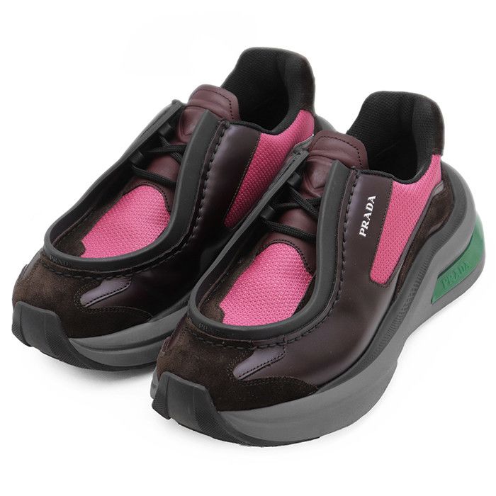 Prada Prada PRADA System leather rubber technical fabric sneakers Leather Shoes 2EG424 DUTY FREE for USA Size ONE SIZE - 1 Thumbnail