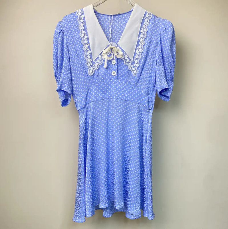 Miu Miu Miu Miu Blue Cotton Dress for Women 0089 Size S / US 4 / IT 40 - 1 Thumbnail