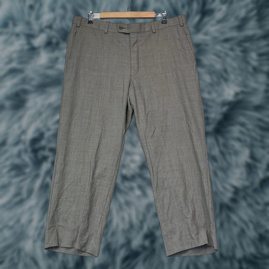 Vintage Aristo Eighteen Pants Dress Pants Mens 38 Tan Wool Striped Straight 28in Size US 38 / EU 54 - 1 Thumbnail