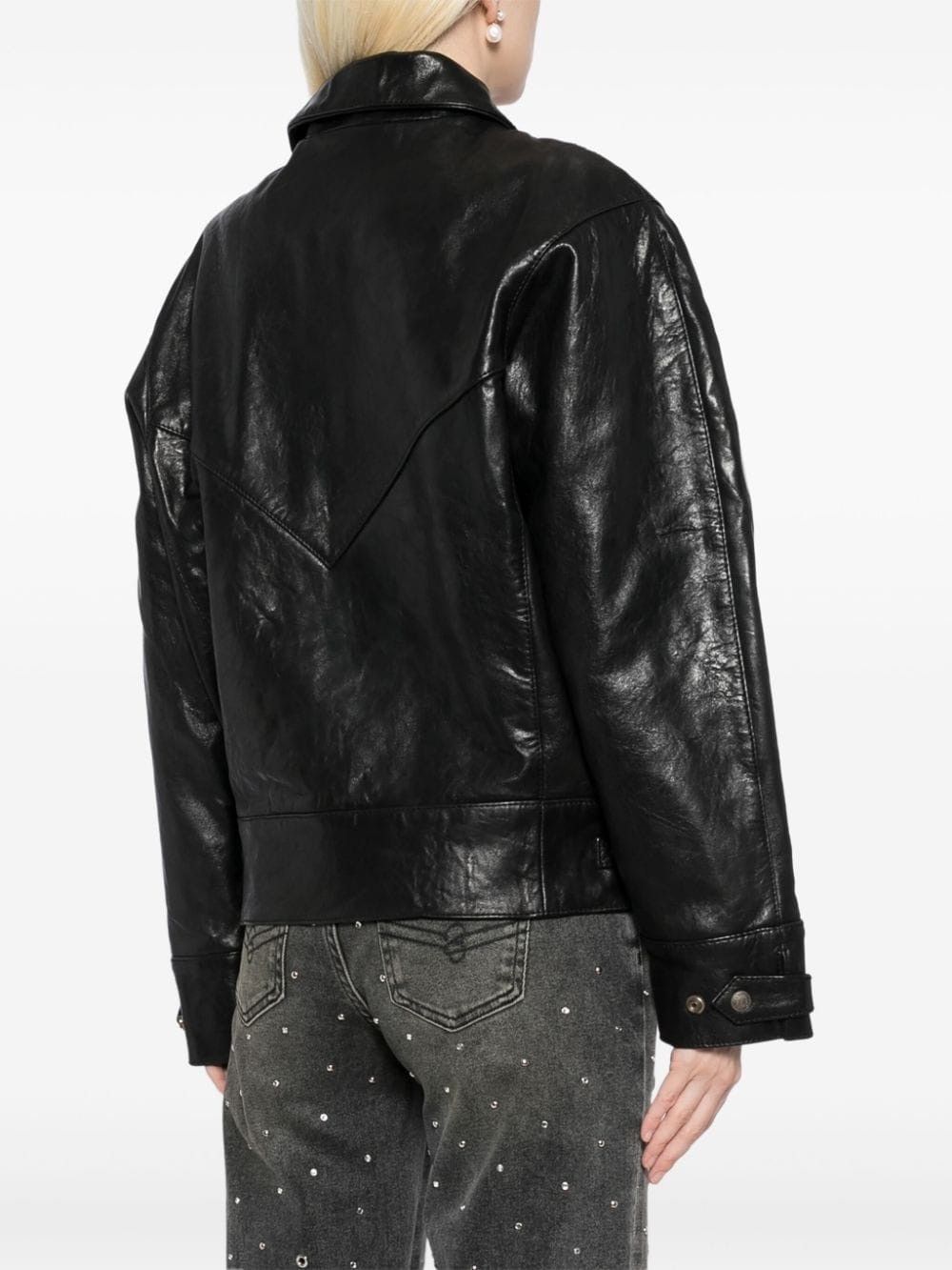 R13 Asymmetric Snap Biker Jacket medium Size M / US 6-8 / IT 42-44 - 9 Thumbnail