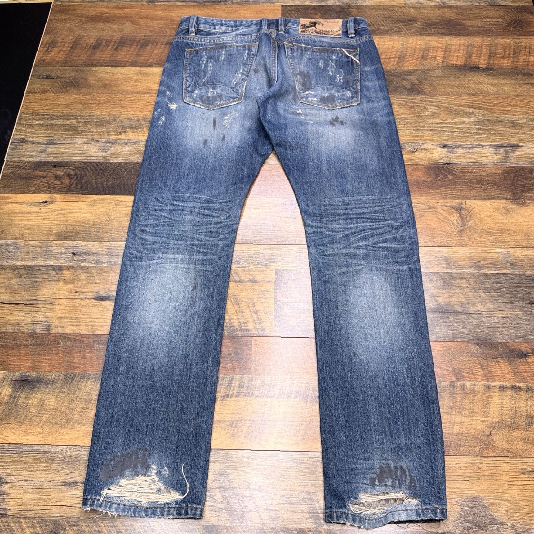 Cult Of Individuality Cult Of Individuality Rebel Straight Jeans Mens 34x34 Denim Distressed Blue 5-Pocket USA Grunge Vintage No Size US 34 / EU 50 - 3 Thumbnail