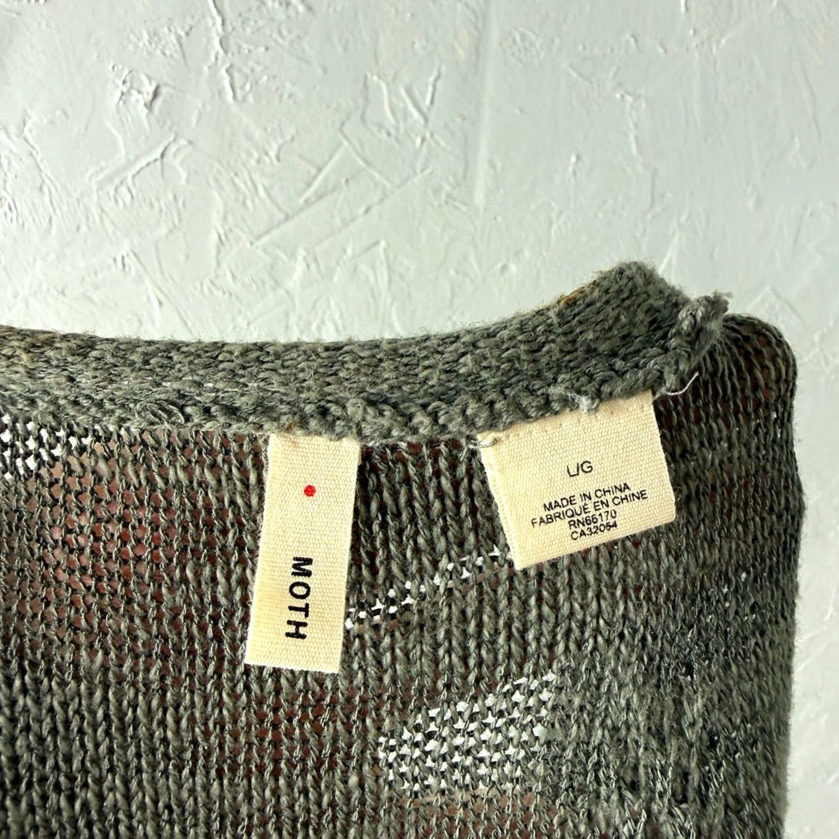 Anthropologie Anthropologie Sweater Women's L Knit Cotton Ombre Dip Dye Open Front Moth Green R1 Size L / US 10 / IT 46 - 6 Thumbnail