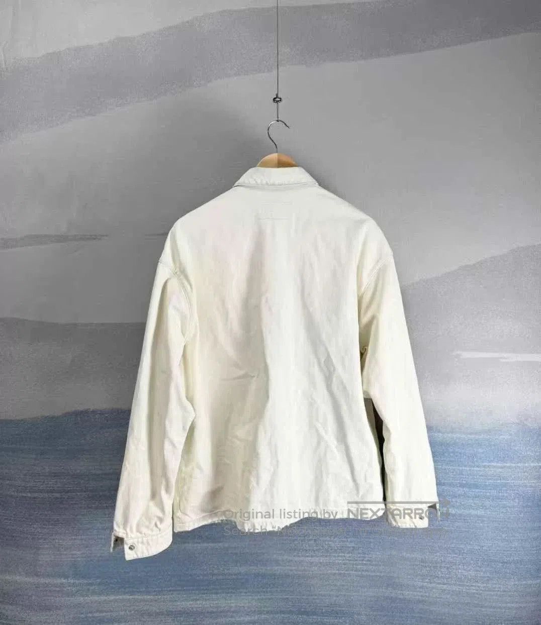 Prada Prada Beige Denim Jacket with Triangle Logo. Size US M / EU 48-50 / 2 - 3 Thumbnail