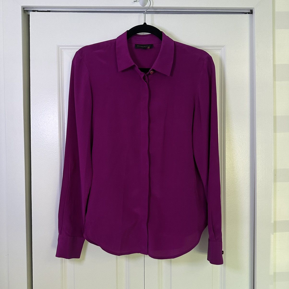 Donna Karan Donna Karan New York Women’s 100% Silk Purple Blouse XS Size XS / US 0-2 / IT 36-38 - 1 Thumbnail