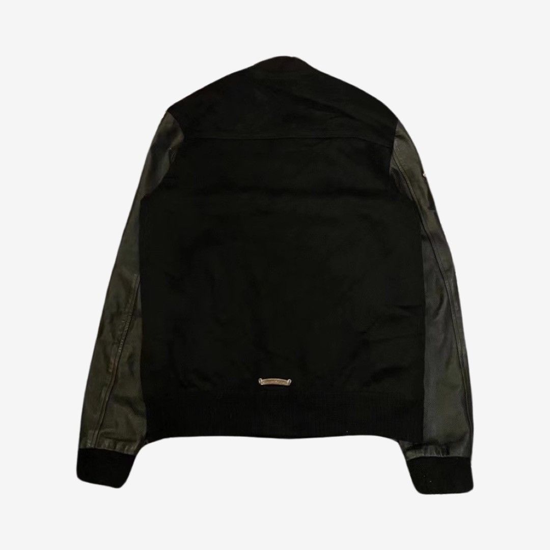 Chrome Hearts *RARE* Chrome Hearts Leather Patched Varisity Jacket Sz. M Size US M / EU 48-50 / 2 - 2 Thumbnail