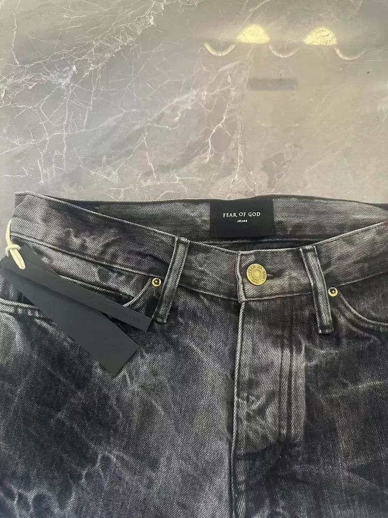 Fear of God Fear of God Black water corrugated jeans Size US 29 - 3 Thumbnail