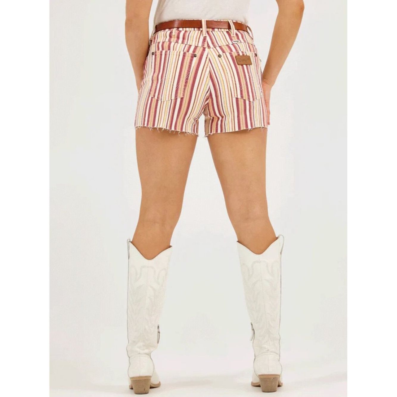 Wrangler NWt New Wrangler Retro High Rise Striped Cowboy Shorts In N Size 33" - 2 Thumbnail
