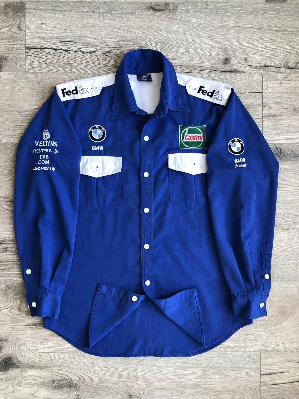 image of Bmw Williams F1 Team Racing Long Sleeve Shirt Vintage in Blue, Men's (Size Large)