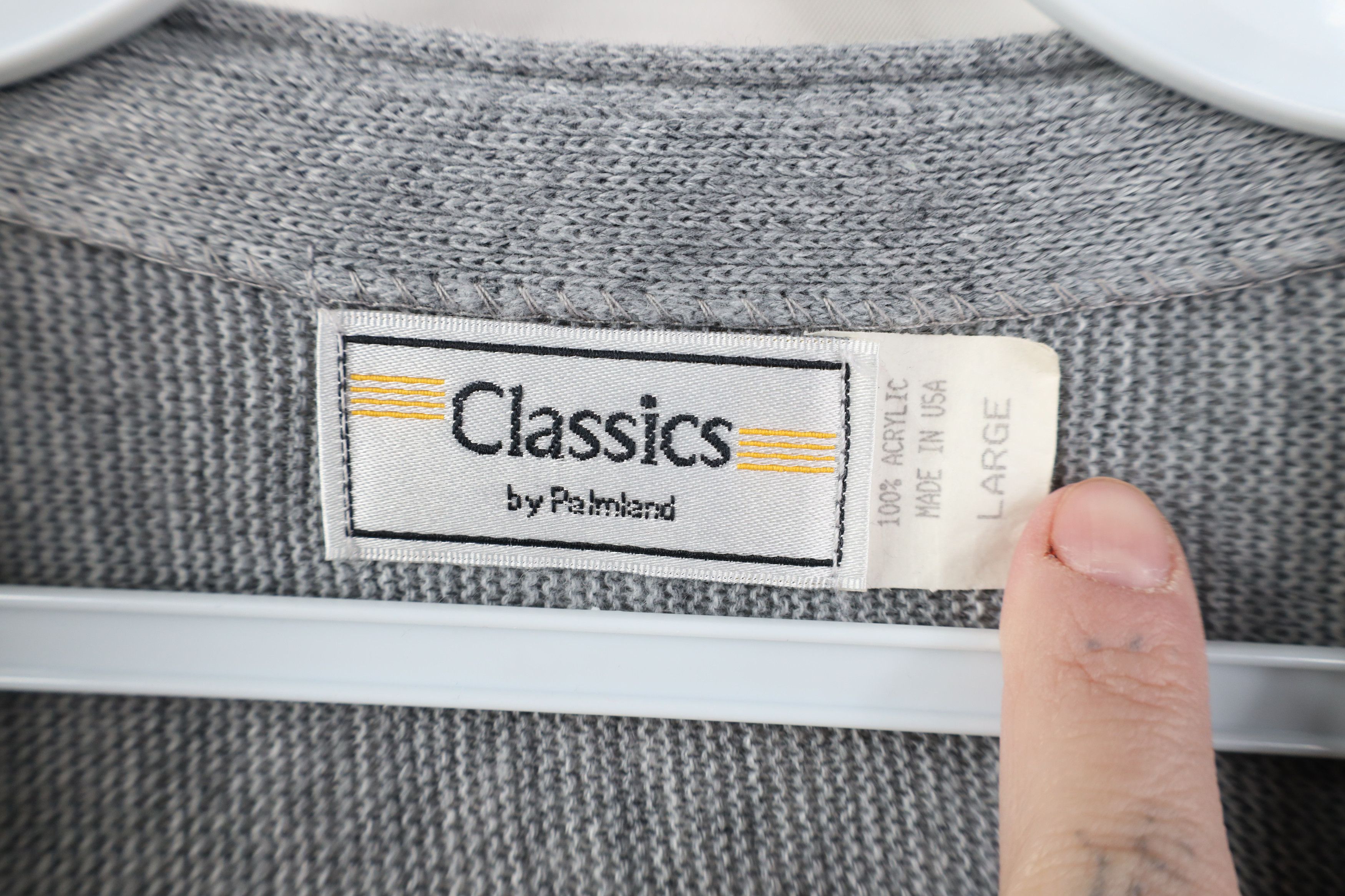 Vintage Vintage 70s Streetwear Cobain Knit Cardigan Sweater Gray USA Size US L / EU 52-54 / 3 - 7 Thumbnail