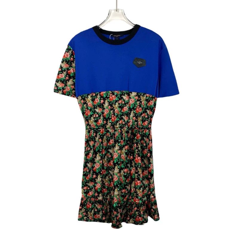Louis Vuitton Louis Vuitton Color-block cotton crewneck short-sleeve wai Size S / US 4 / IT 40 - 1 Thumbnail