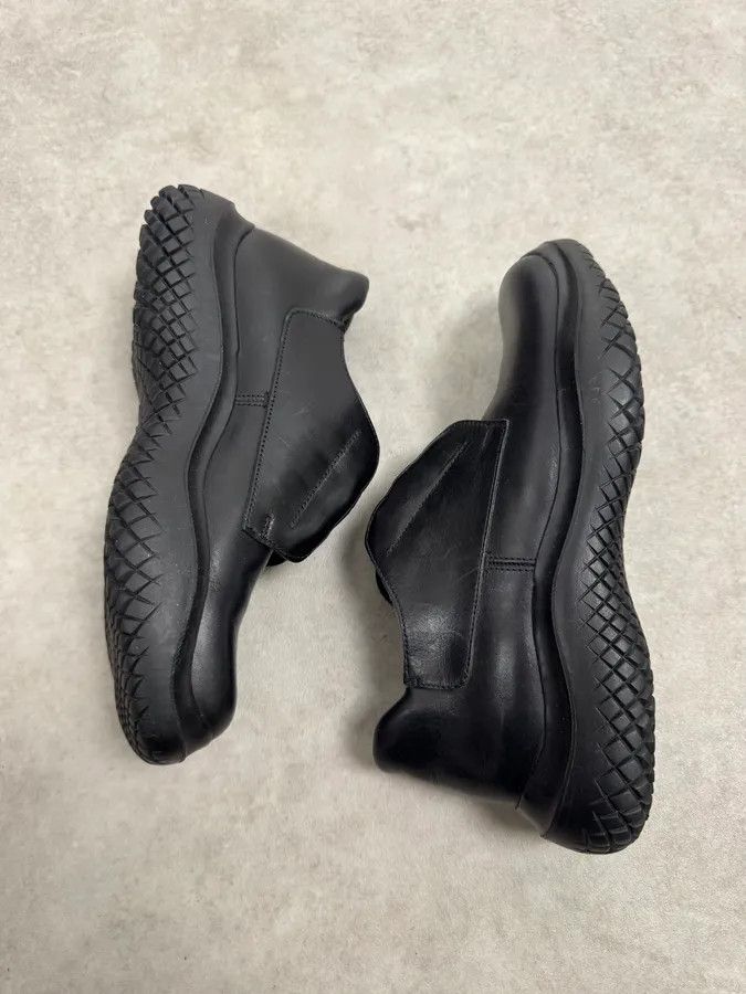 Prada AW1999 Prada Black Leather Lace-Up Vibram Sole Low Boots Size US 5.5 / IT 35.5 - 2 Thumbnail