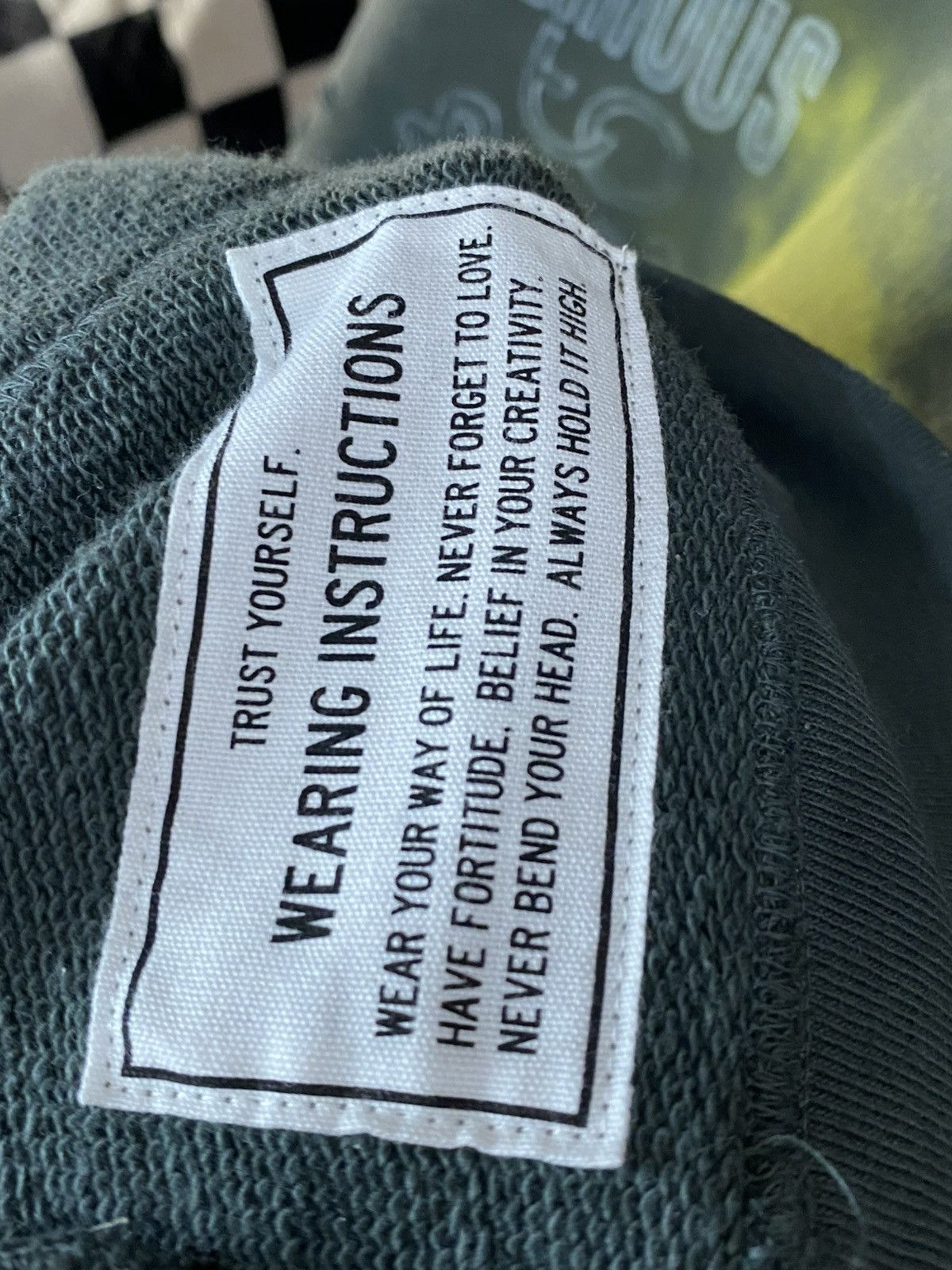 Maison MIHARA YASUHIRO $629 DISTRESSED SMILEY HOODIE GREEN ENZYME DYE WASH SWEATER Size US M / EU 48-50 / 2 - 8 Thumbnail
