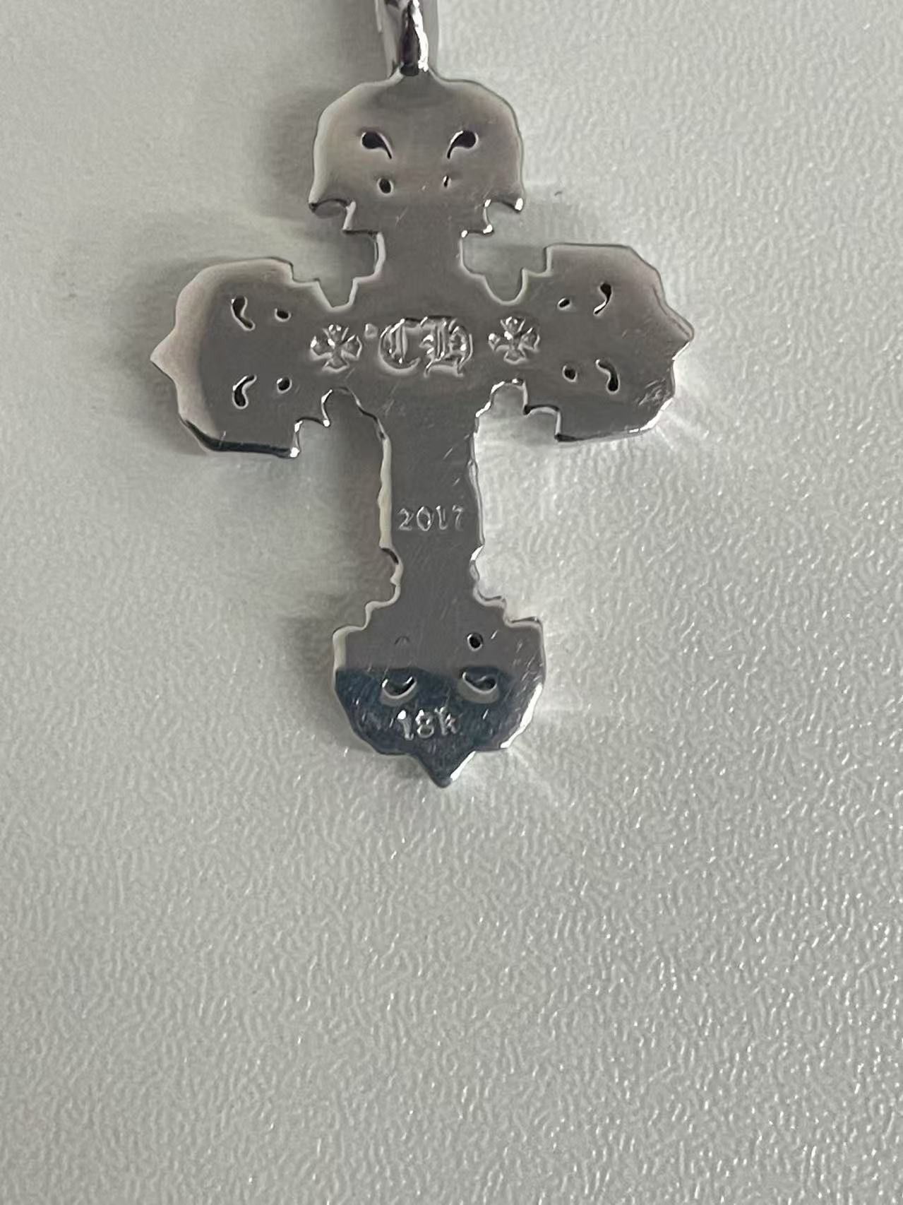 Chrome Hearts Chrome Hearts 18K Pink Saph Filigree Cross Charm Pendant Size ONE SIZE - 5 Thumbnail