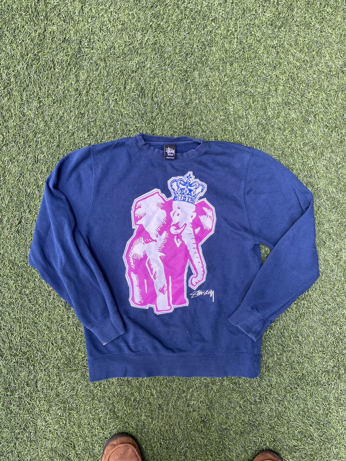 Stussy × Vintage VTG Rare Stussy Elephant Sweatshirt Size US M / EU 48-50 / 2 - 1 Thumbnail