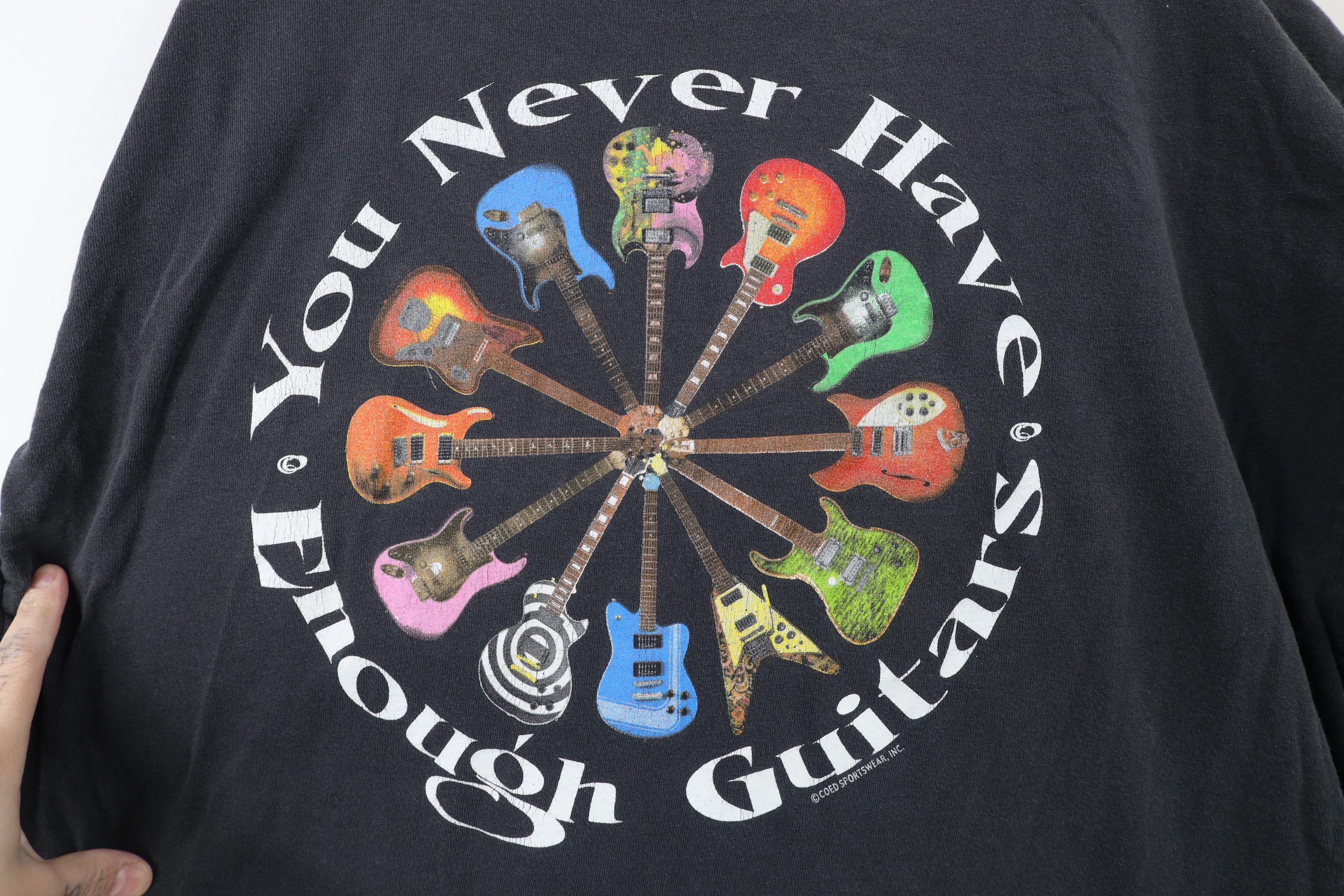 Vintage Vintage 90s Y2K Streetwear Never Have Enough Guitars T-Shirt Size US XL / EU 56 / 4 - 10 Thumbnail