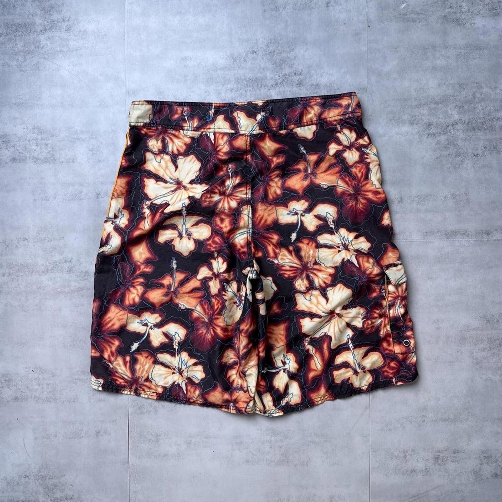 Sideout Y2K Sideout 00s Floral Surf Board Shorts Size US 38 / EU 54 - 2 Thumbnail