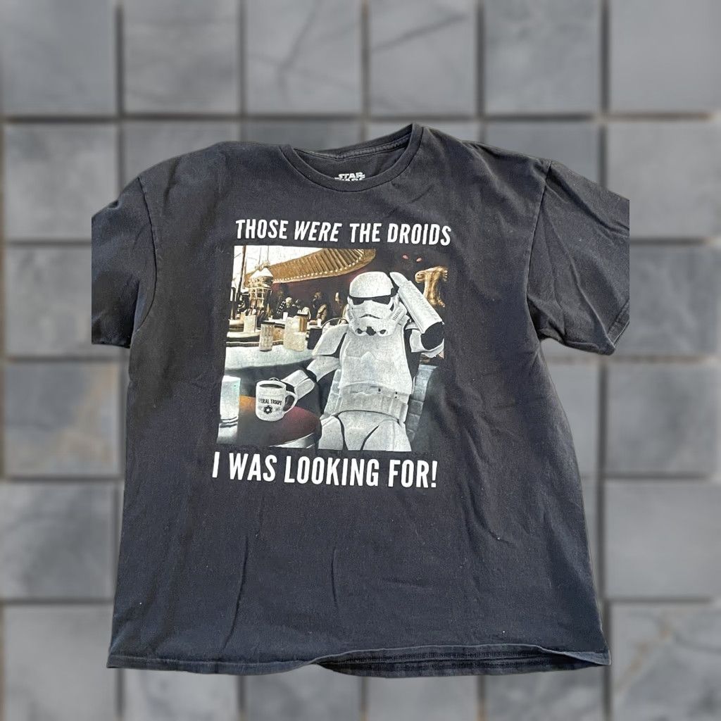 Star Wars Starwars T-Shirt Black XL those where the droids I was looking for Mens Size US XL / EU 56 / 4 - 1 Thumbnail