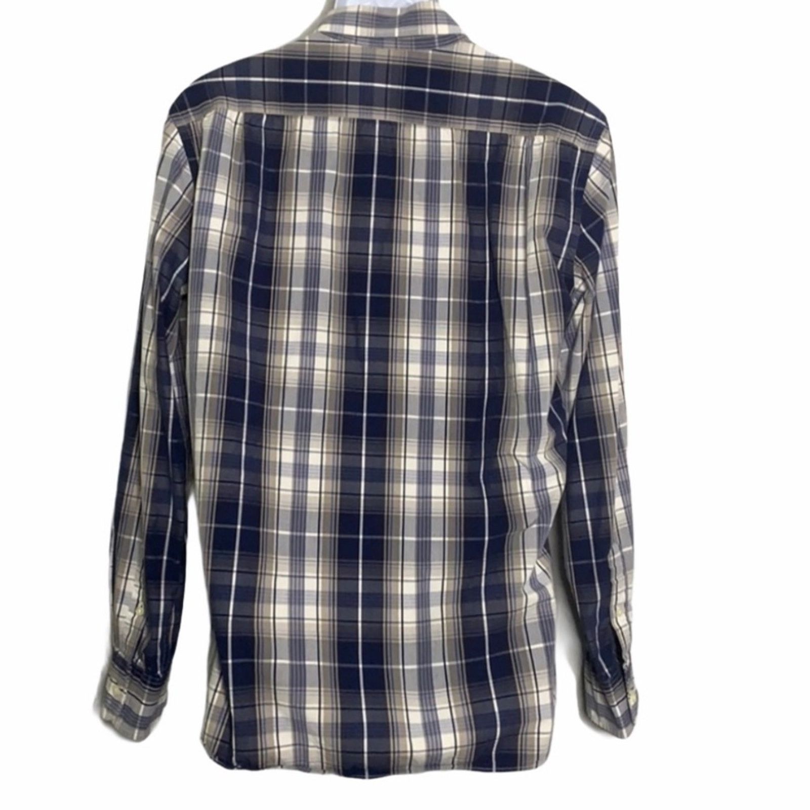 J.Crew J.Crew Tailored Fit Blue Plaid Button Down Work Shirt Medium Size US M / EU 48-50 / 2 - 3 Thumbnail