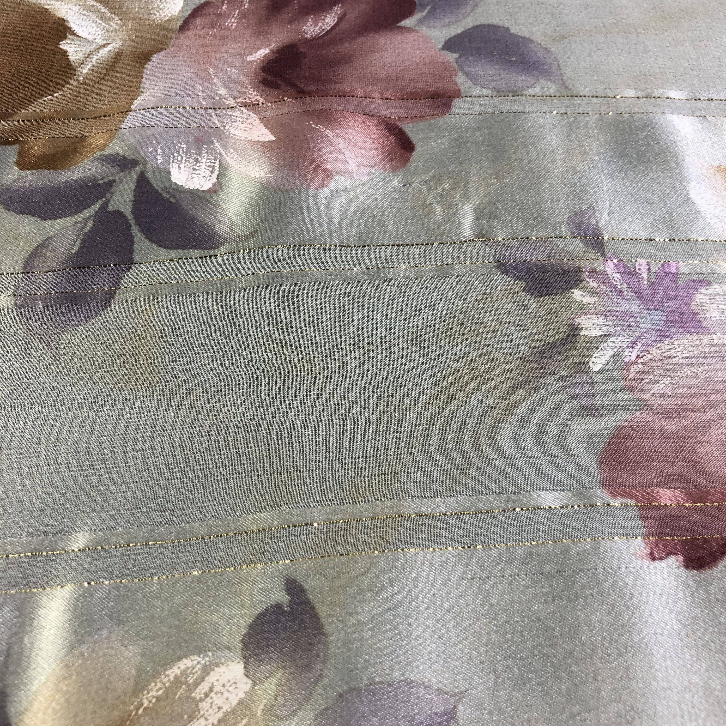 Mila Schon Mila Schon Floral Hand Rolled Silk Scarf M1009 Size ONE SIZE - 8 Thumbnail