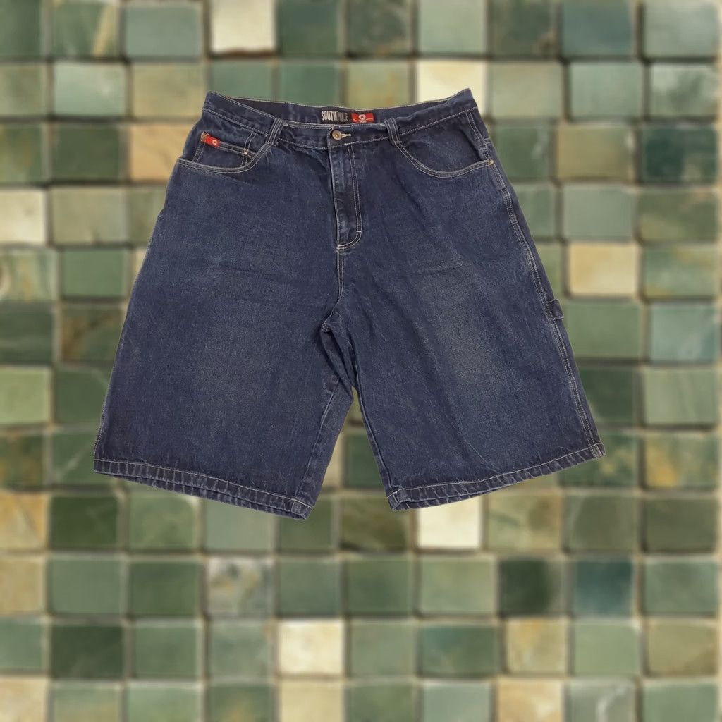 Southpole VINTAGE Southpole Jean Shorts Men's 38 Dark Blue Hip Hop Jorts Baggy Dad 90s Y2K Size US 38 / EU 54 - 1 Thumbnail