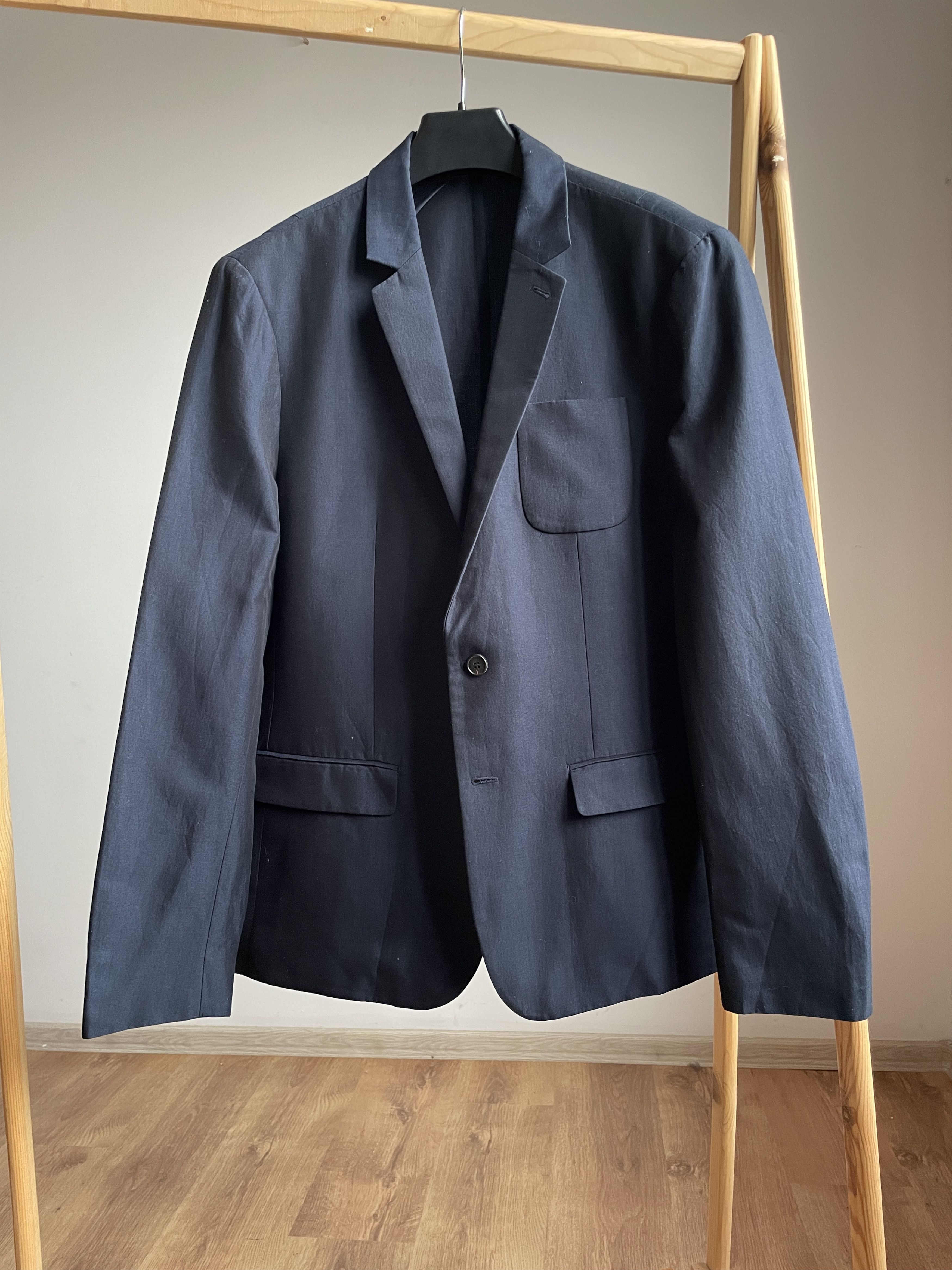 Allsaints Allsaints Unlined Cotton Navy Javal Blazer Size UK/US 42 Size 42R - 1 Thumbnail