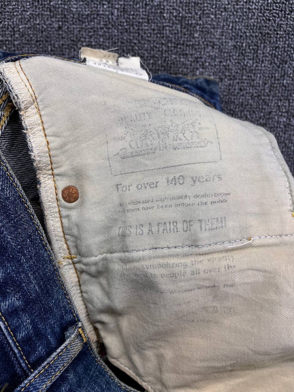 Levi's Vintage 90’s LEVIS 702xx Big E Selvedge Redline Buckle Back Size US 29 - 11 Thumbnail