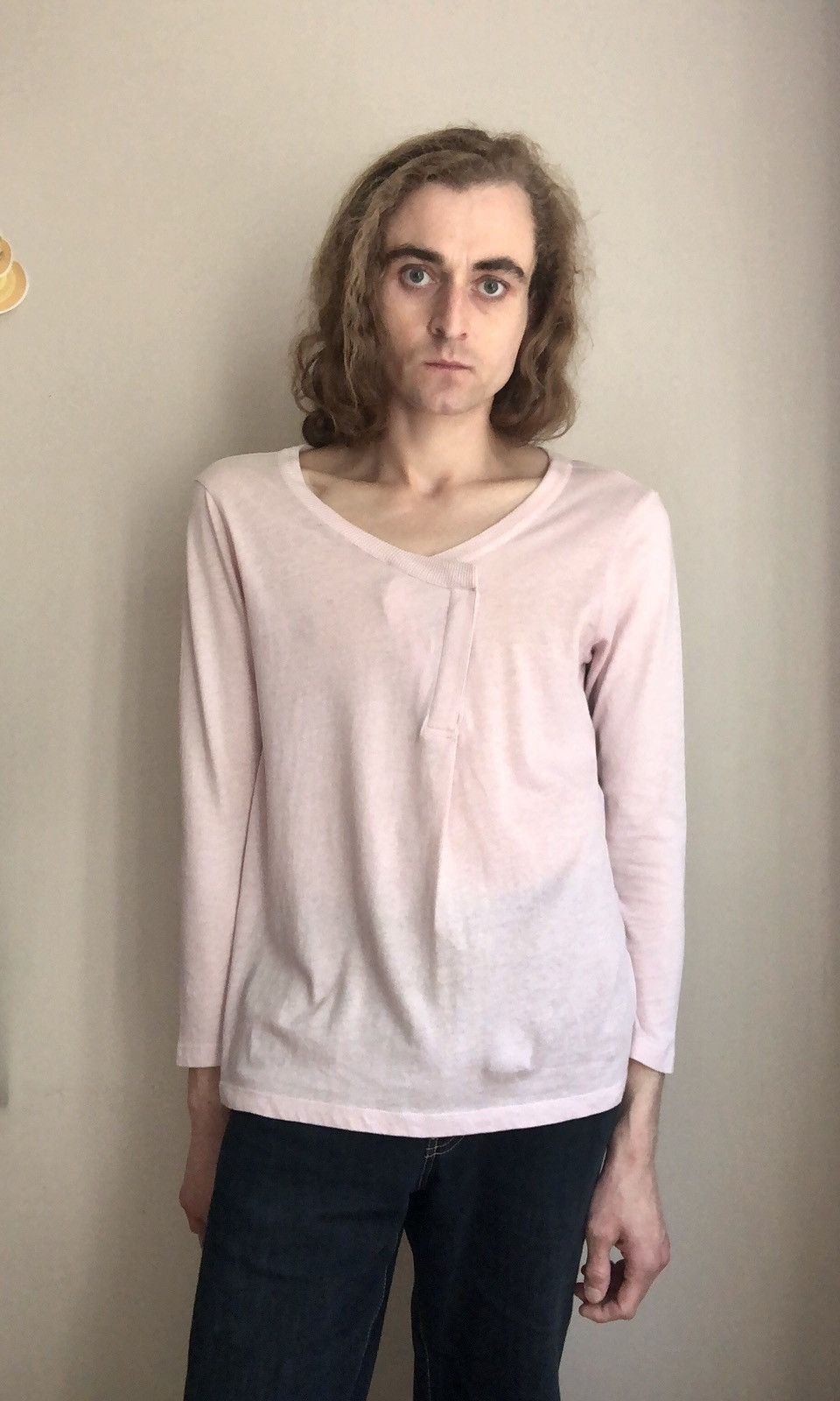 Dries Van Noten Dries Van Noten Vintage Pink Hidden Button Henley Size US S / EU 44-46 / 1 - 3 Thumbnail