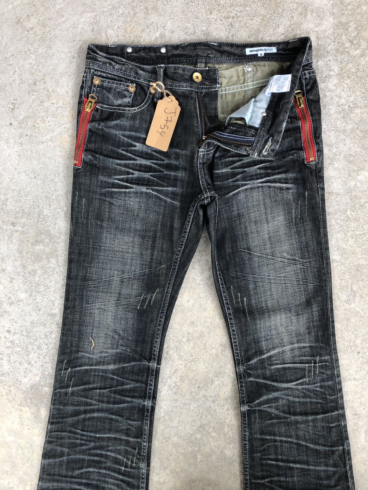 semanticdesign Japanese Semantic Design Flared Jeans Distressed Jeans Size US 31 - 3 Thumbnail