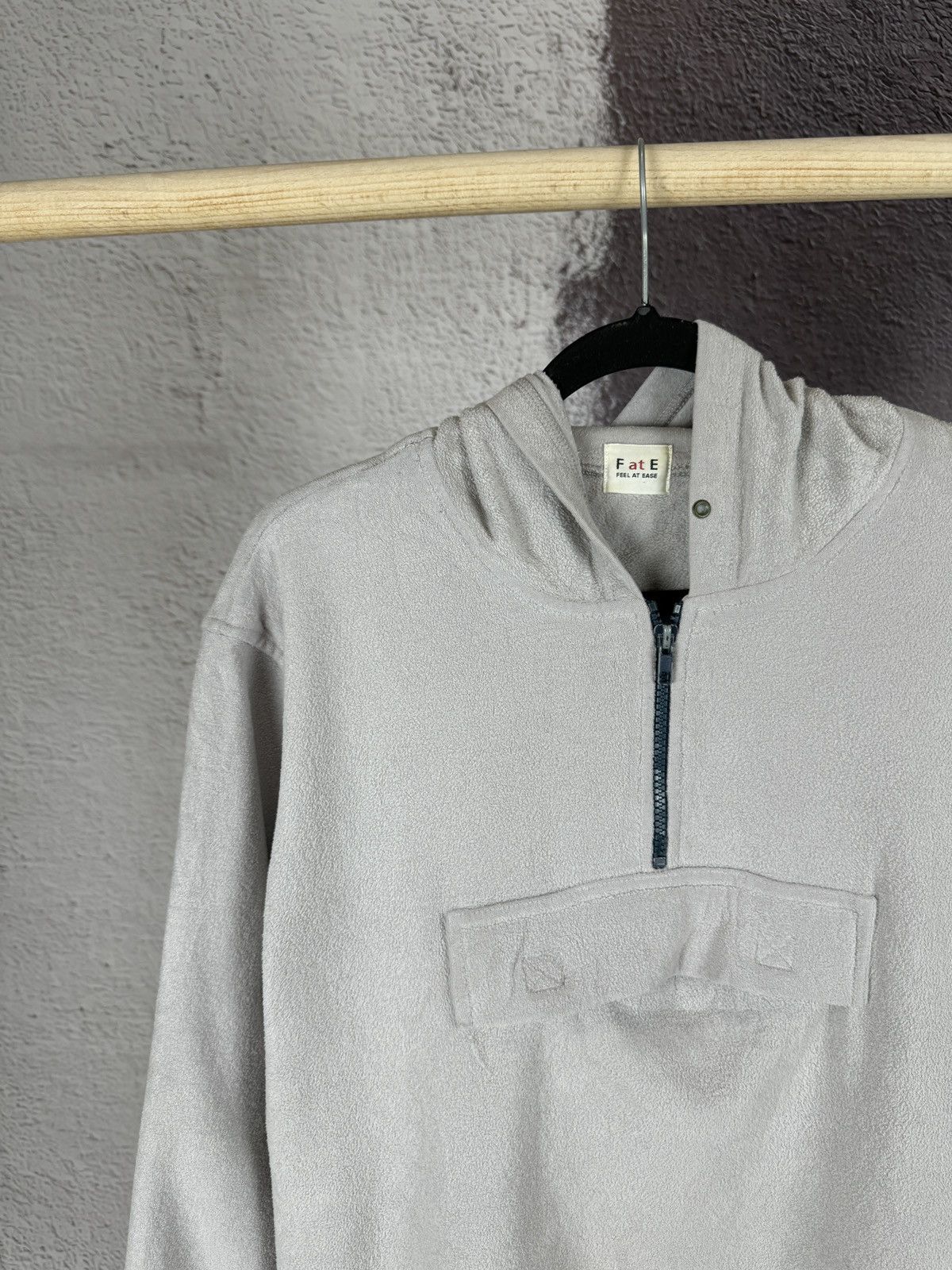 Japanese Brand F at E Feel at Ease vintage fleece half zip anorak hoodie Size US L / EU 52-54 / 3 - 3 Thumbnail