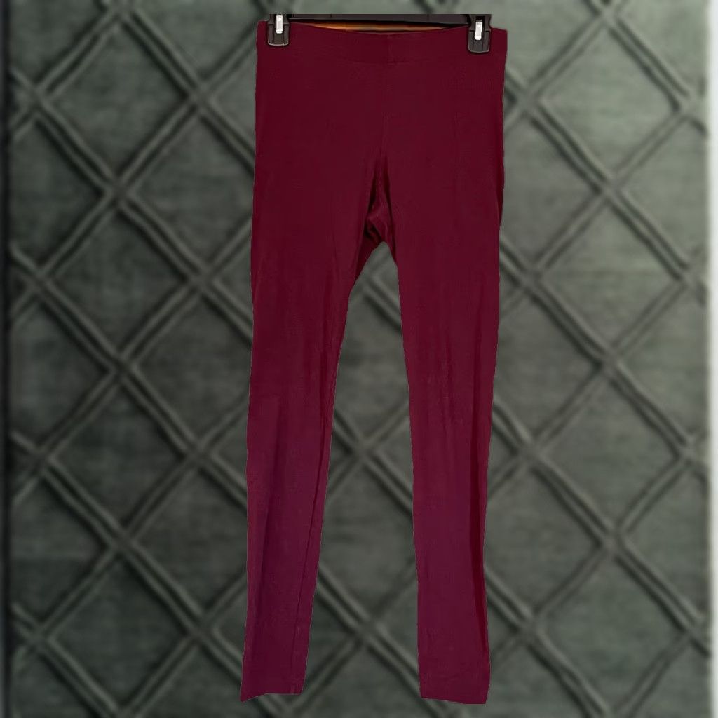 Vintage Aéropostale Burgundy High-Rise Perfect Leggings Cotton Women's Size Medium Size 32" / US 10 / IT 46 - 1 Thumbnail