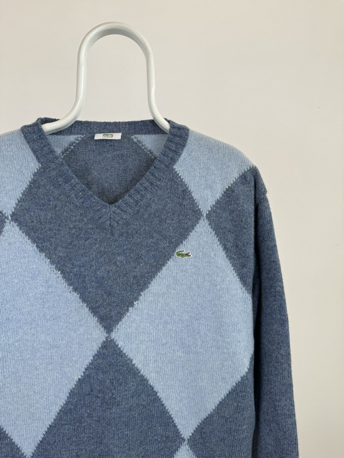Lacoste Vintage Lacoste Pattern Blue Sweater Size US XXL / EU 58 / 5 - 2 Thumbnail