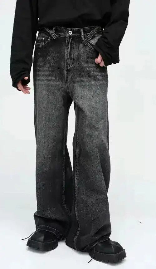 Jean Washed Wide Leg Jeans Size US 30 / EU 46 - 2 Thumbnail