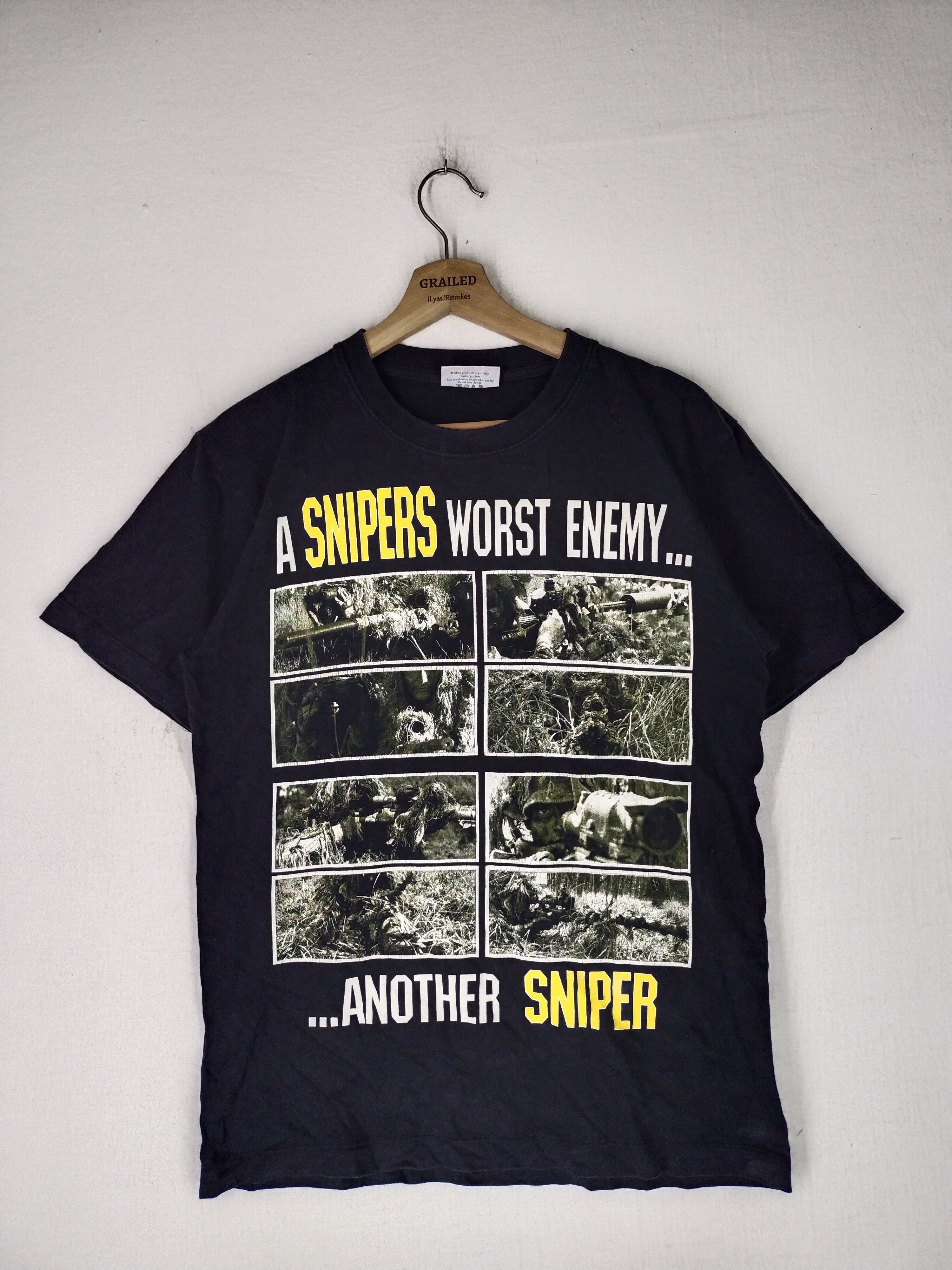 Sniper Gang Vintage Survivors Sniper One Shot, One Kill Shirt Tee Size US M / EU 48-50 / 2 - 1 Thumbnail