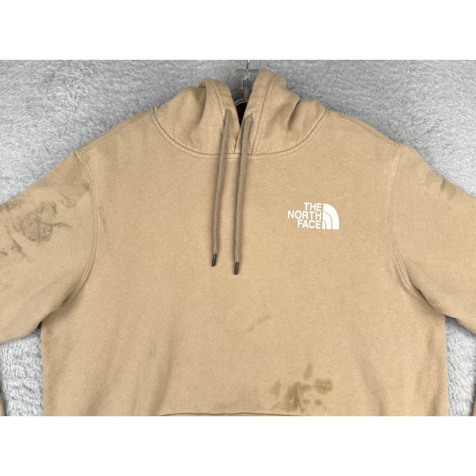 The North Face VINTAGE The North Face Hoodie Shirt Men L Beige Cotton Jersey Logo Embroidered Drawstring Hooded Crew Neck Long Sleeve Sports Outdoor Size US L / EU 52-54 / 3 - 4 Thumbnail