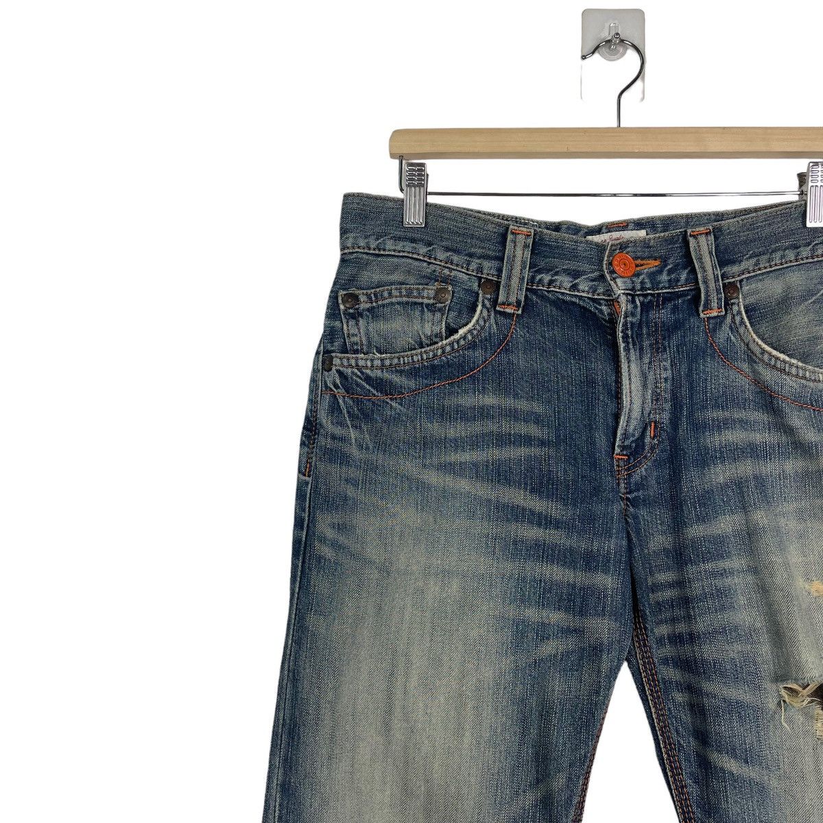 Edwin × Hysteric Glamour Edwin Zipper Pocket Zipper Fly Distressed Jeans Size US 34 / EU 50 - 6 Thumbnail