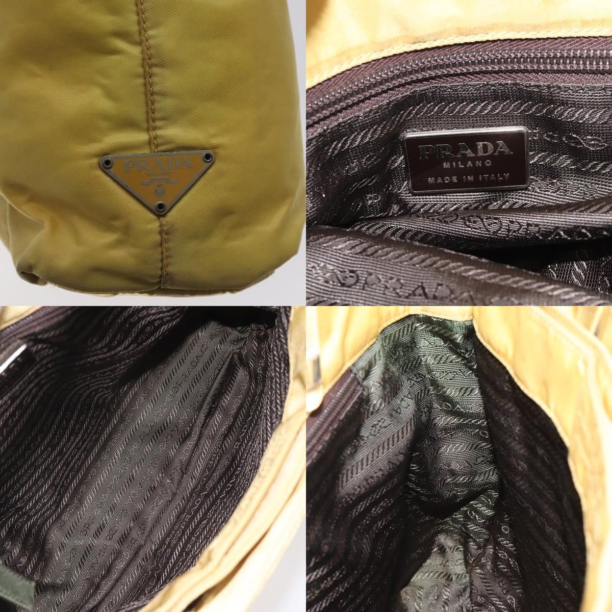 Prada PRADA Hand Bag Nylon Yellow Silver Size ONE SIZE - 11 Thumbnail