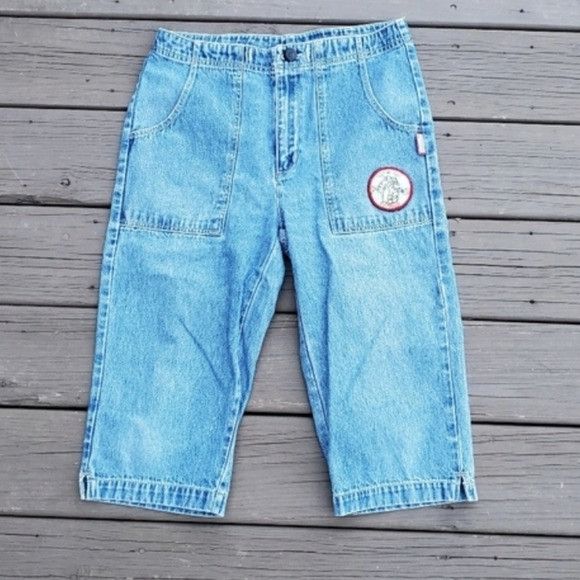 Disney Vintage 90s y2k Winnie The Pooh Tigger Blue Jean Denim Cargo Size 28" / US 6 / IT 42 - 1 Thumbnail