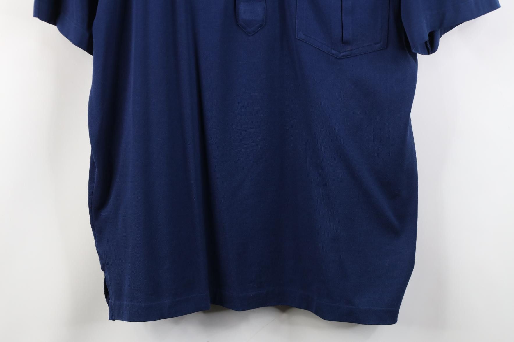 Vintage Vintage 70s Streetwear Collared Golf Polo Shirt Navy Blue Size US XL / EU 56 / 4 - 3 Thumbnail