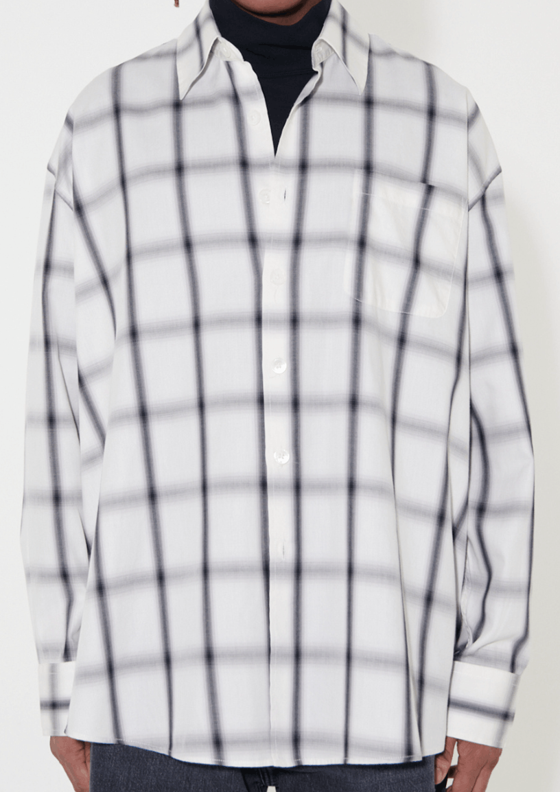 image of Our Legacy Black/white Optic Dissonance Shirt, Men's (Size Medium)