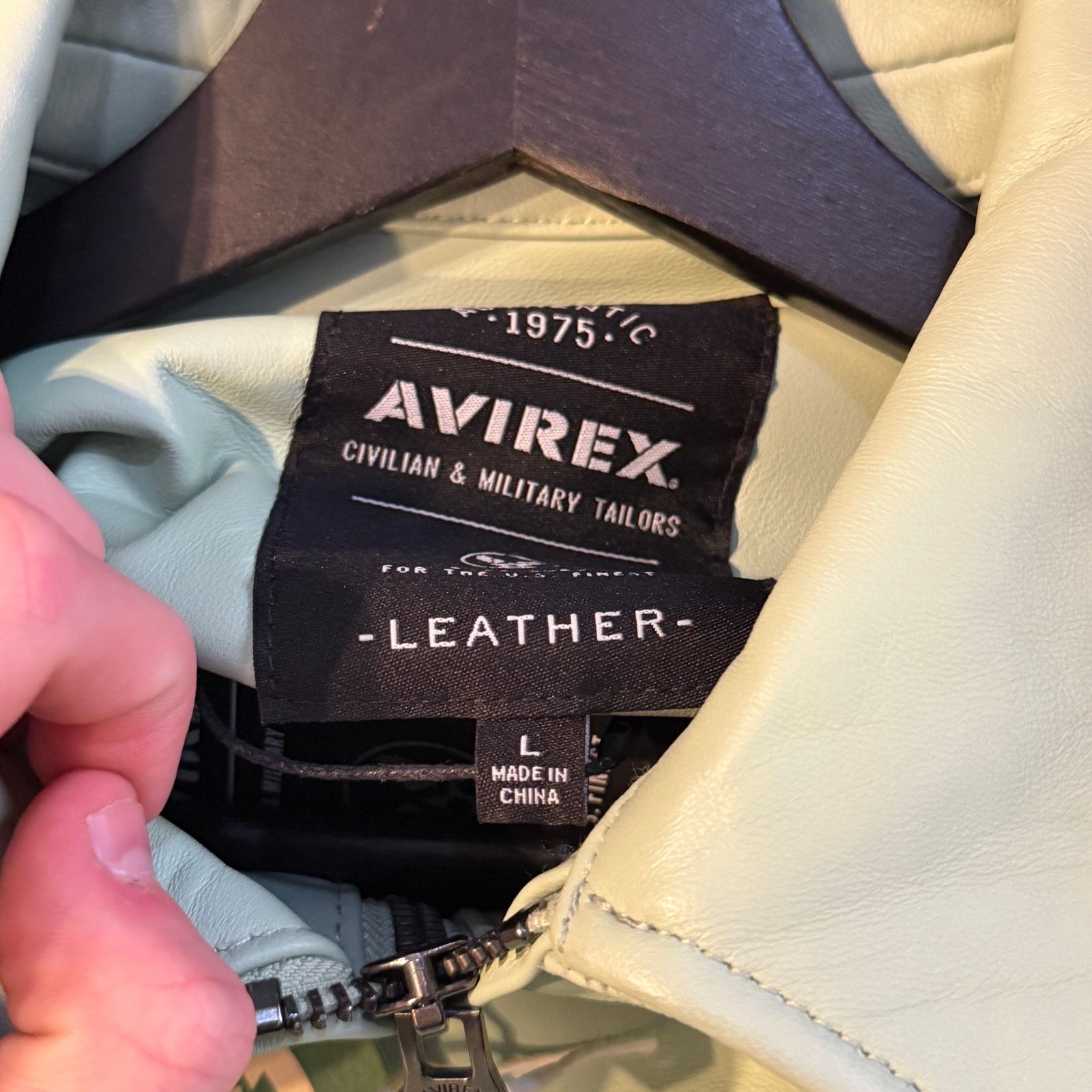 Avirex Avirex Nappa Leather Zip-Up Shirt Size US L / EU 52-54 / 3 - 3 Thumbnail