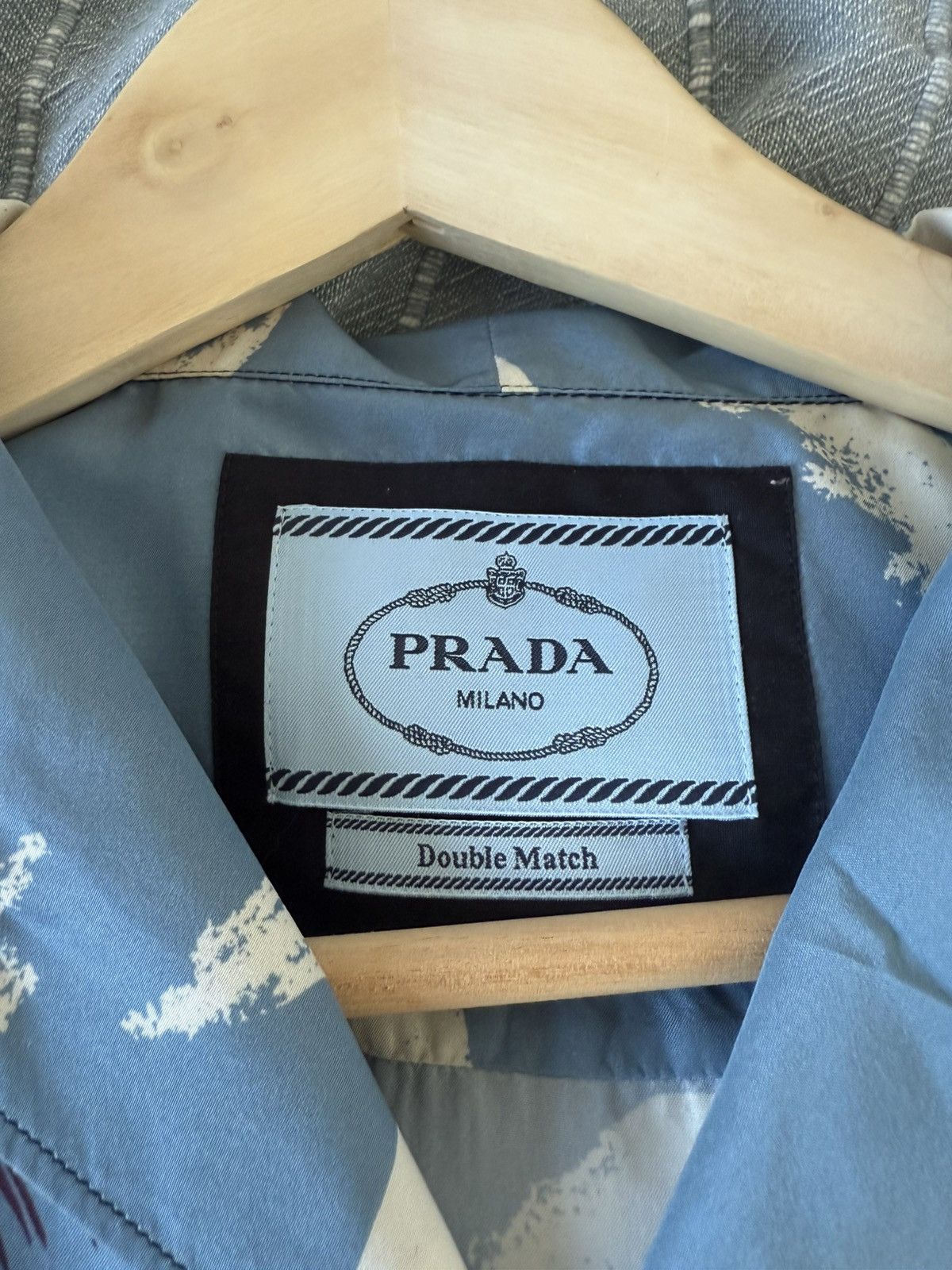 Prada Prada double match silk shirt Size US L / EU 52-54 / 3 - 4 Thumbnail