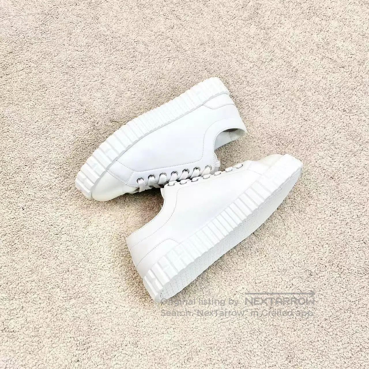 Hermes Hermes Cross white biscuit shoes| Size US 4.5 / IT 34.5 - 4 Thumbnail
