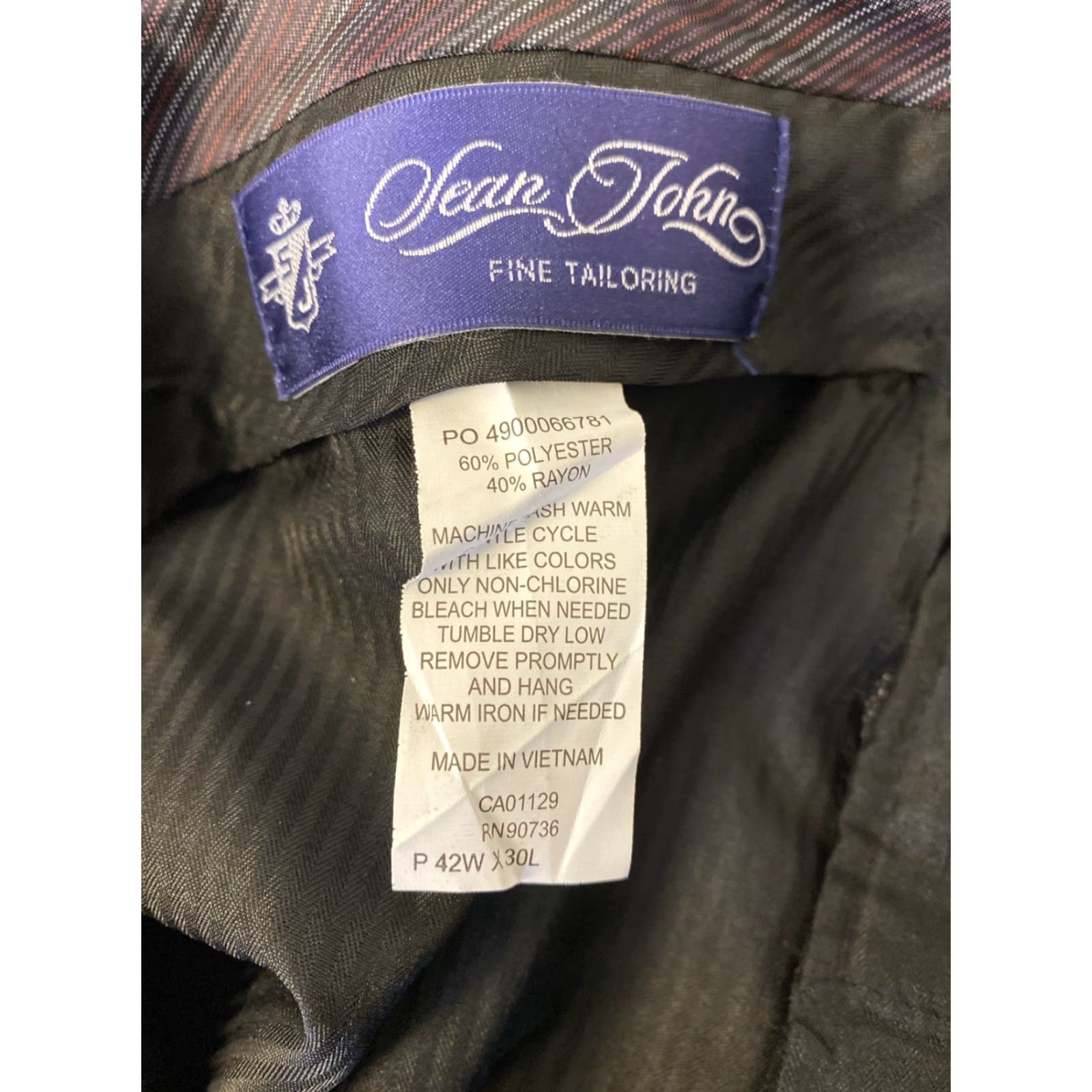 Sean John Sean John Dress Pants Men 42x30 42x32 Gray Check Trousers Plaid Business Formal Stretch Straight Leg Workers Regular Adult Mens Size US 42 / EU 58 - 7 Thumbnail