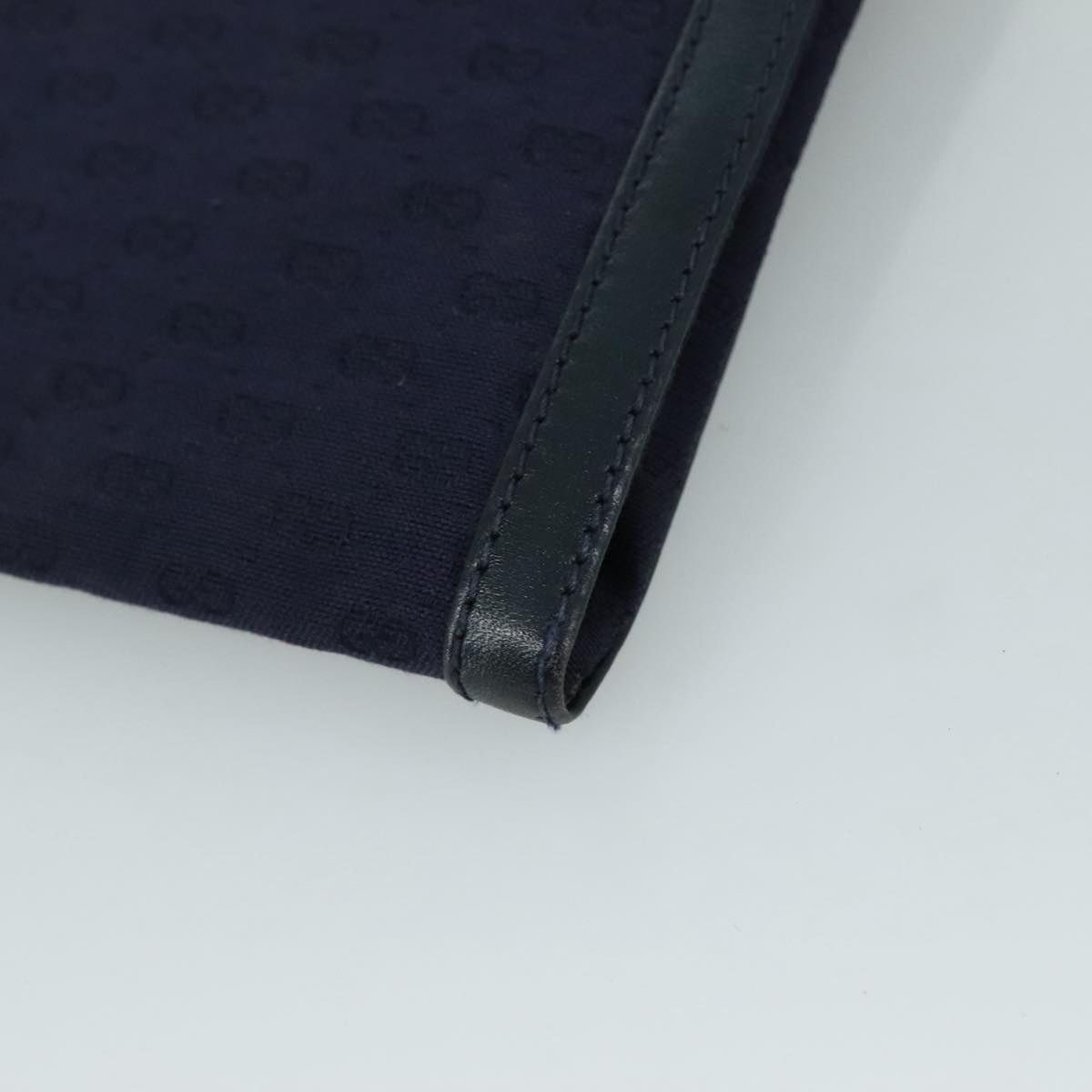 Gucci GUCCI Micro GG Canvas Shoulder Bag Navy Size ONE SIZE - 12 Thumbnail