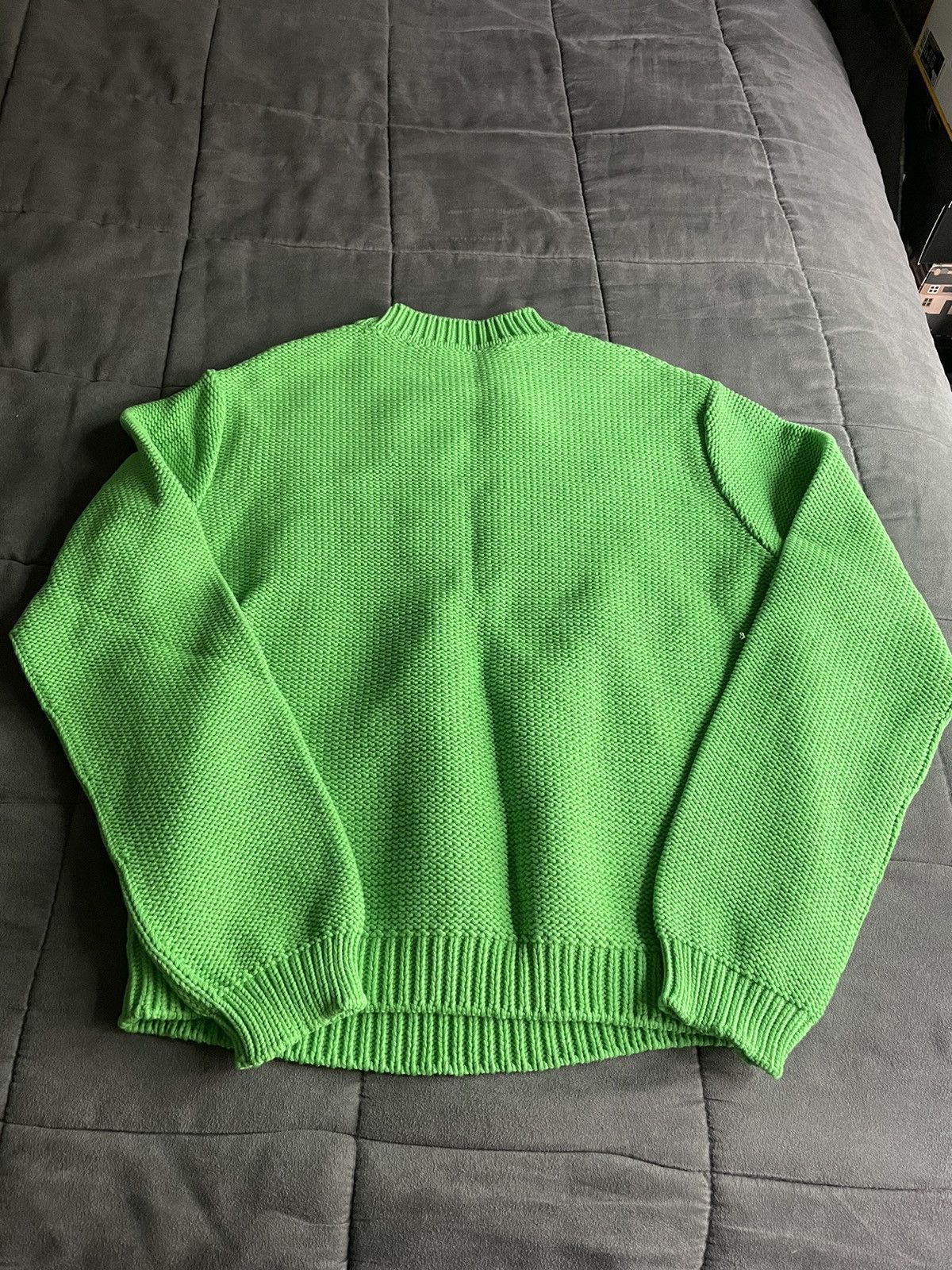 Louis Vuitton Louis Vuitton Green Flower Monogram Hand-Knit Sweater Size US L / EU 52-54 / 3 - 5 Thumbnail
