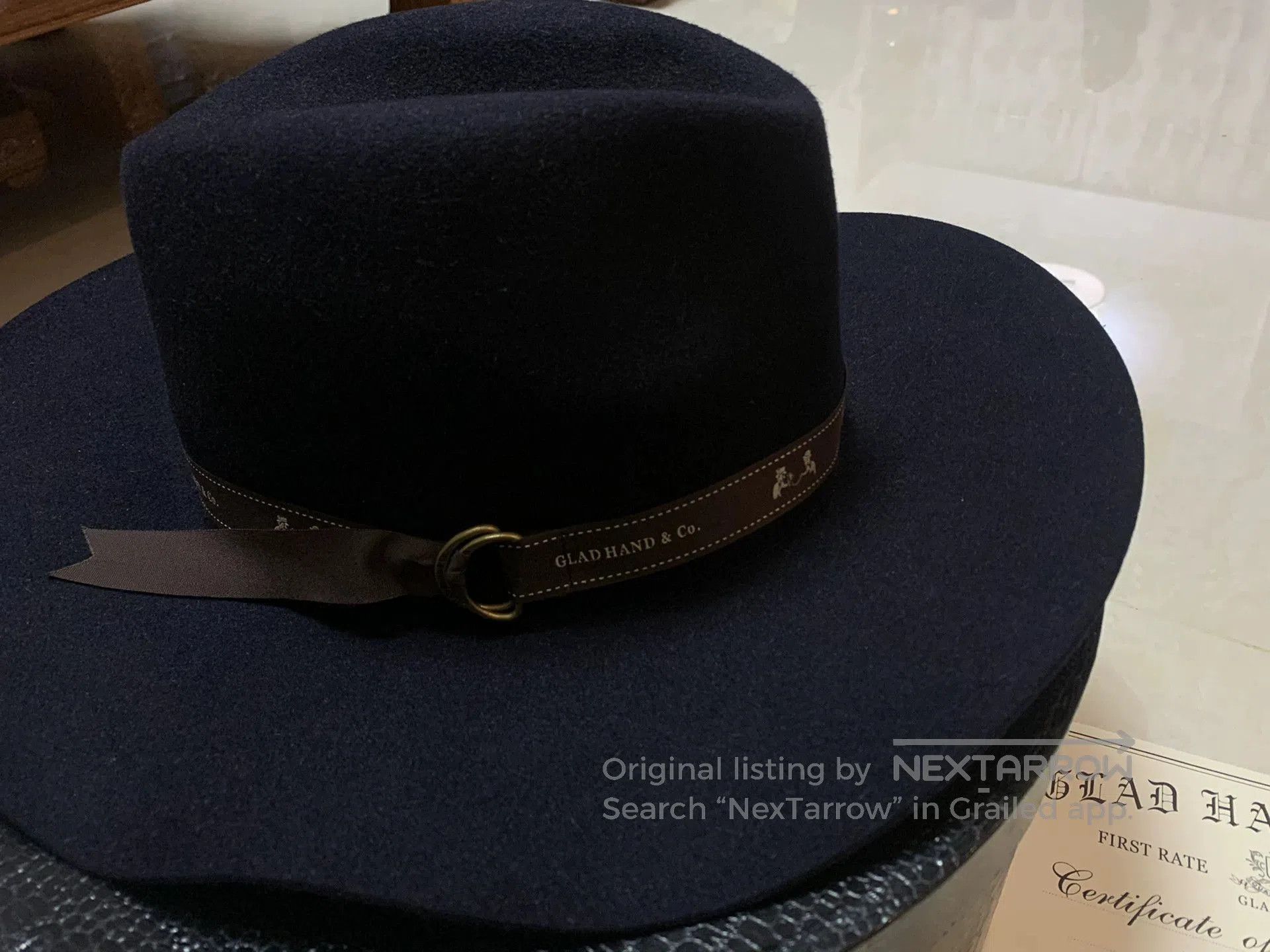 Japanese Brand Gladhand Rabbit Fur Hat Vintage Style. Size ONE SIZE - 2 Thumbnail