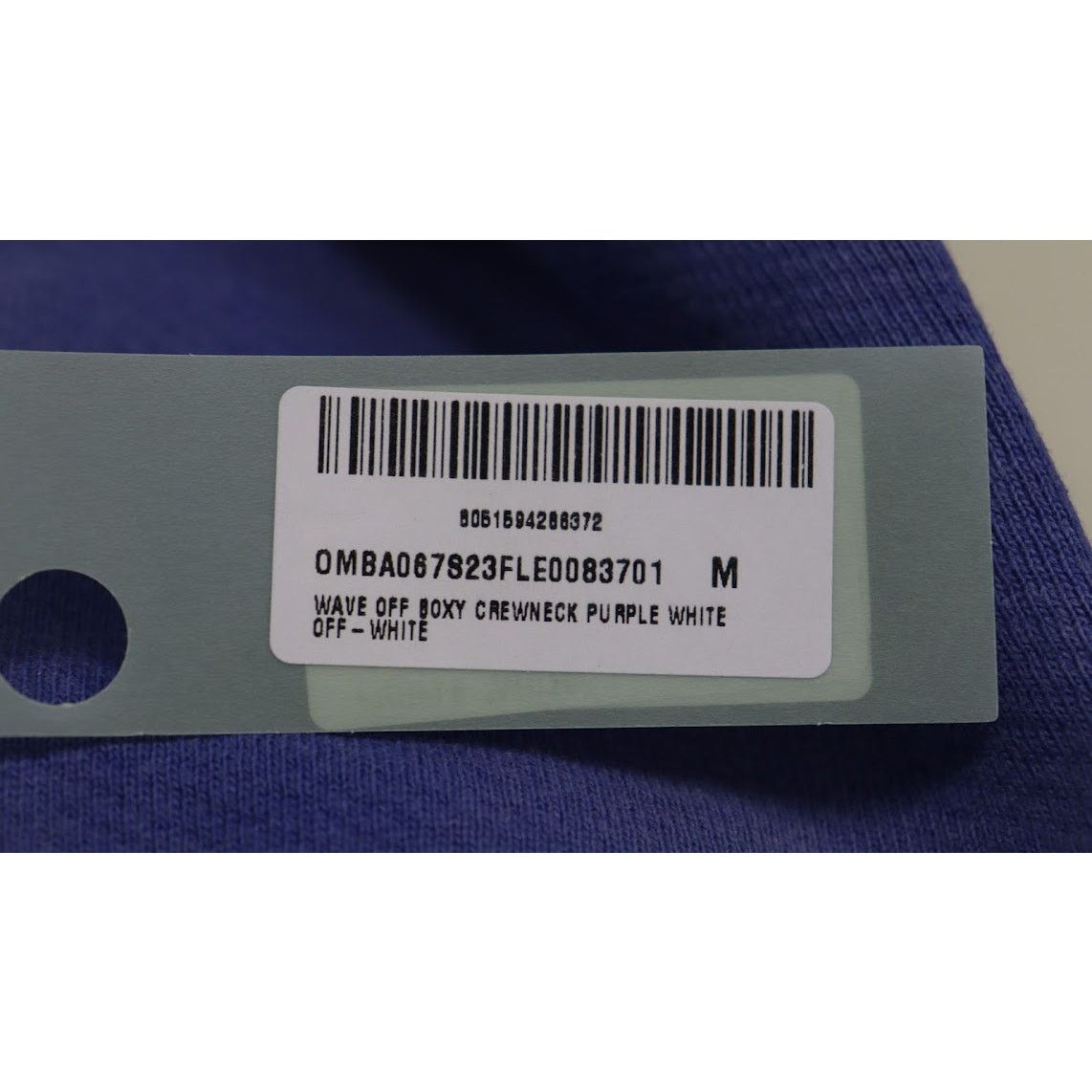 Off-White o1rshd1 Wave Off Boxy Crewneck in Purple/White Size US M / EU 48-50 / 2 - 12 Thumbnail