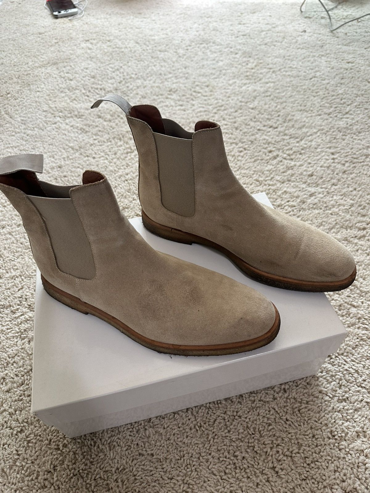 Common Projects Common Projects Chelsea boot in Suede Tan Size US 8.5 / EU 41-42 - 3 Thumbnail